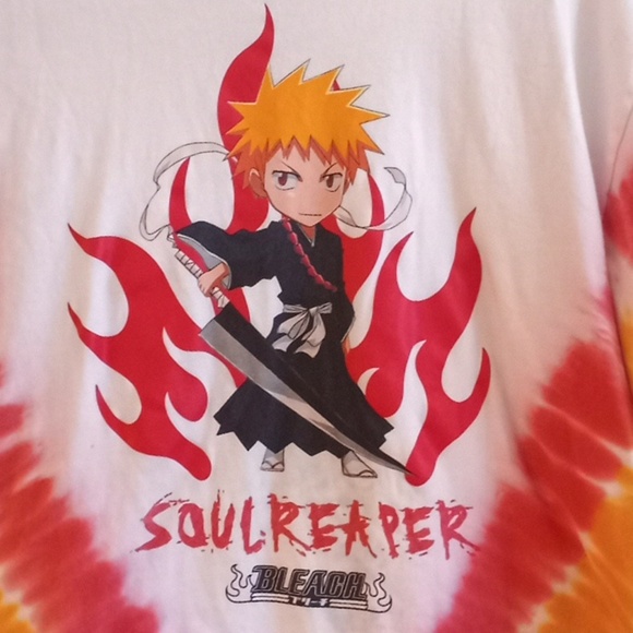 Boxed Lunch Bleach SoulReaper Ishigo Kurosaki Skater Anime Baggy Graphic Tee - Picture 2 of 5